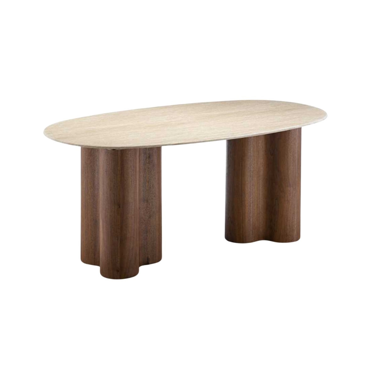 TABLE DE SALLE À MANGER OSLANDO 180X90X75 FAUX MARBRE 