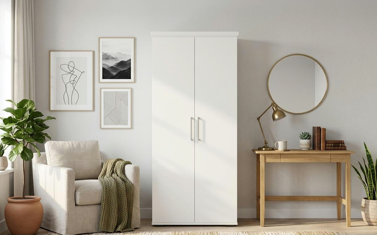 ARMOIRE MIKA 2 PORTE H 183 x L 80 x P 52 cm