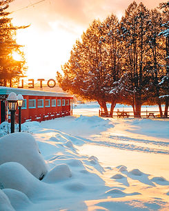 Motel Long Lake winter sleep