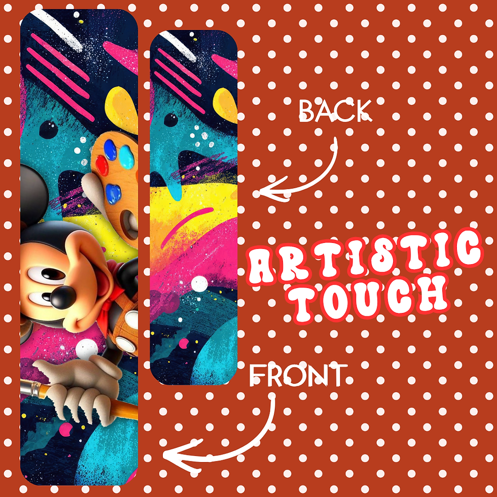 Thumbnail: 🎀 Totally Rad Sweethearts Bookmark Collection – Retro Mouse-Inspired Laminated