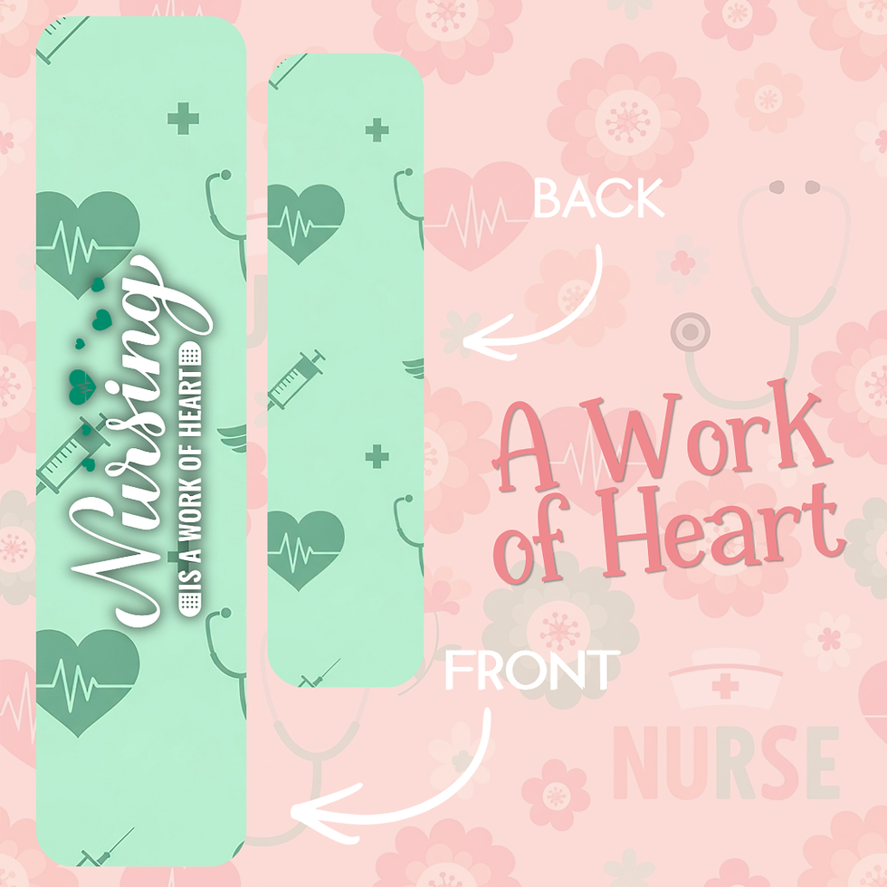 Thumbnail: 💙 A Nurse's Heart Bookmark Collection – Nurse Appreciation Laminated Bookmarks