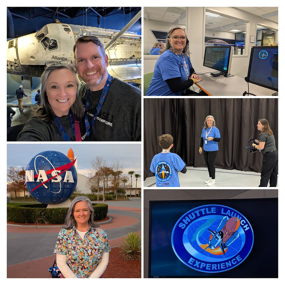 Julie geeking out at NASA