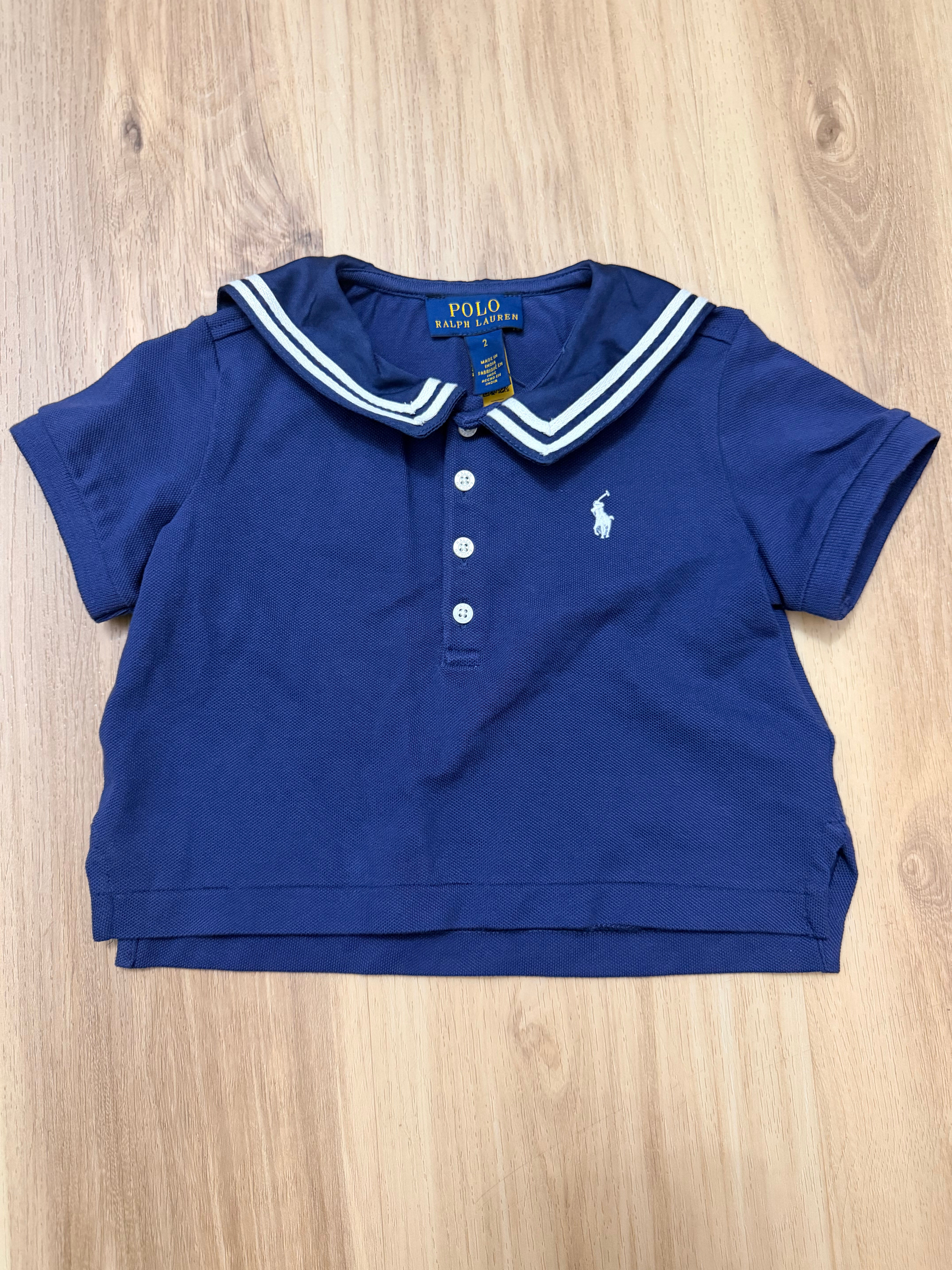 Polo Ralph Lauren Baby Navy Collard Portofino (Size 2)