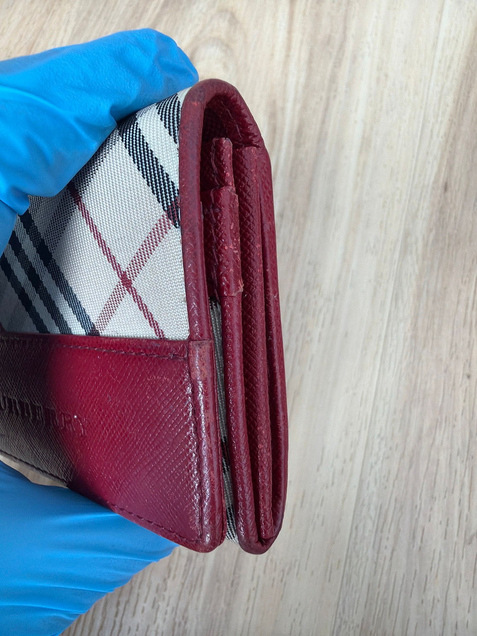 Thumbnail: Burberry Two-Fold Wallet Frame Nova Check Red