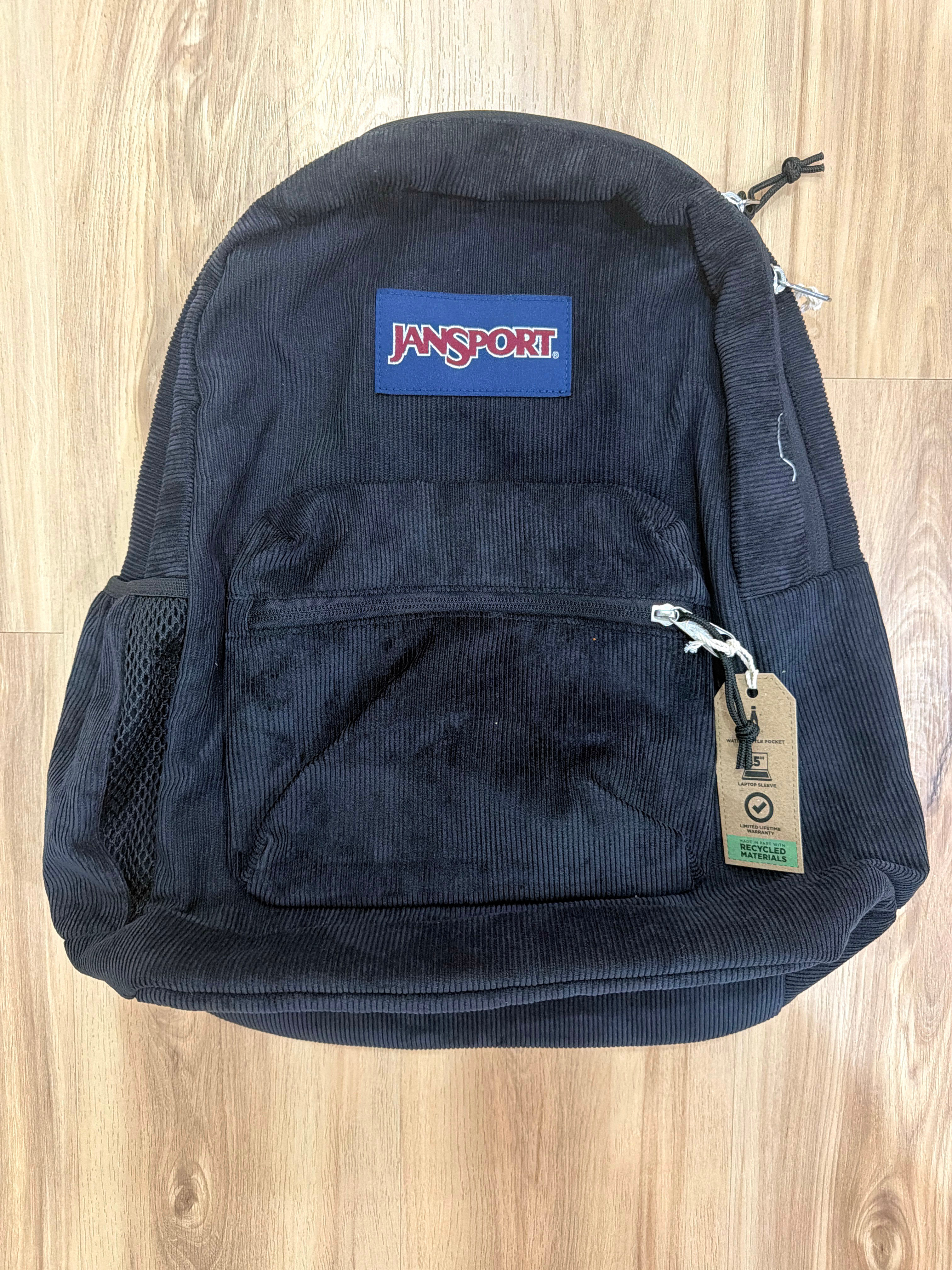 Jansport Black Corduroy Backpack