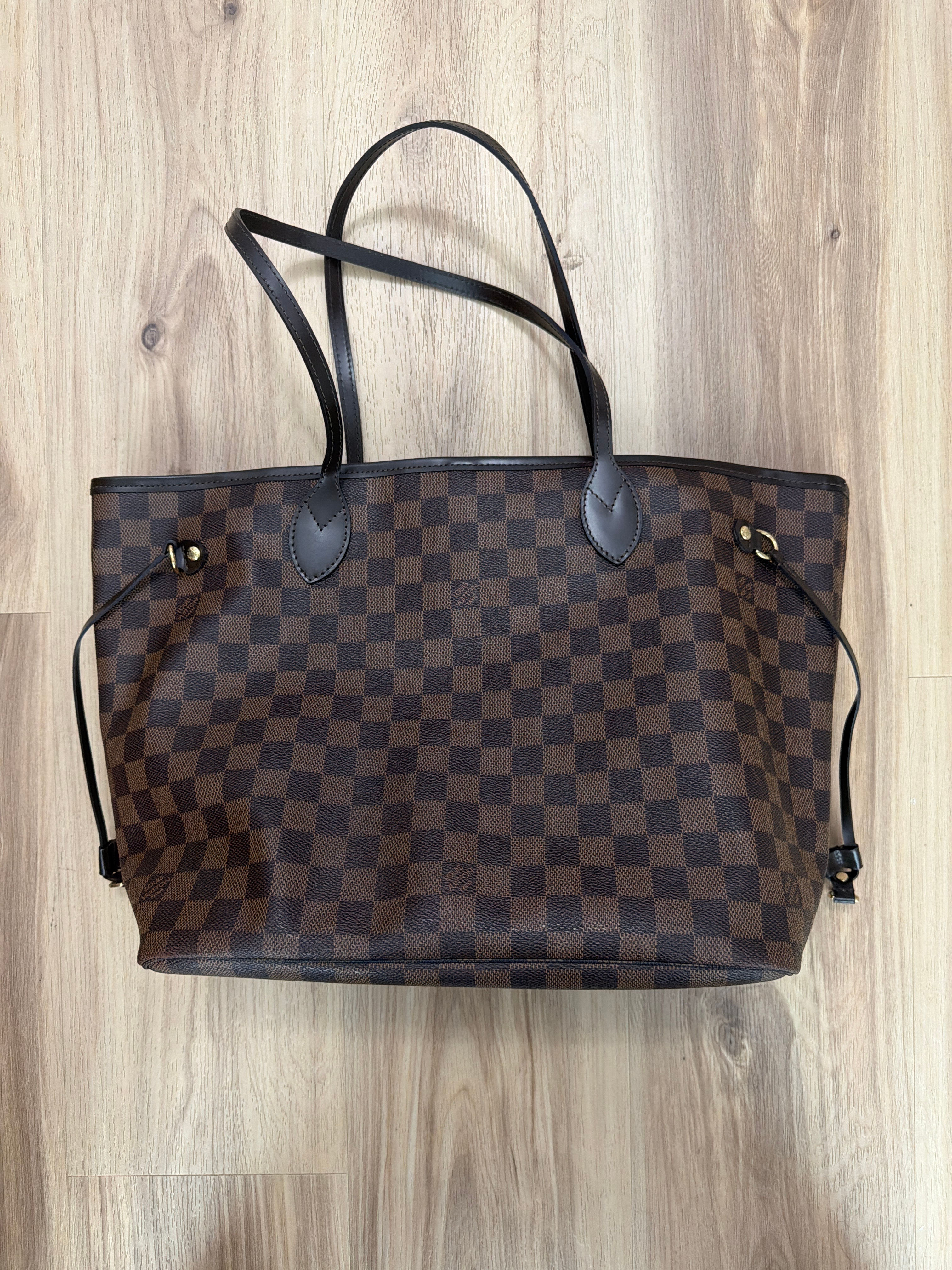 Louis Vuitton Neverfull MM Damier Ebene Brown Canvas Tote