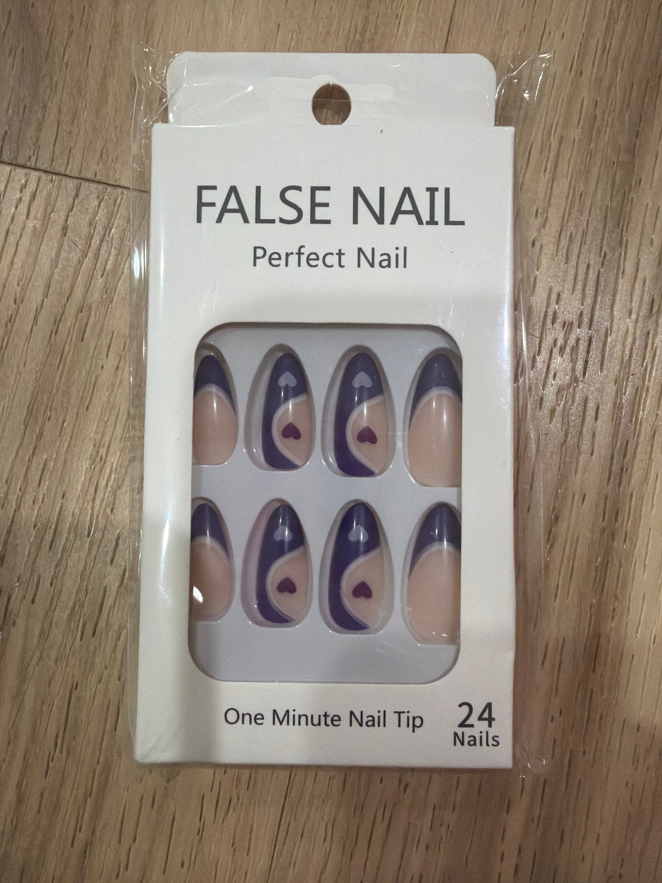 False Nails -Purple Heart