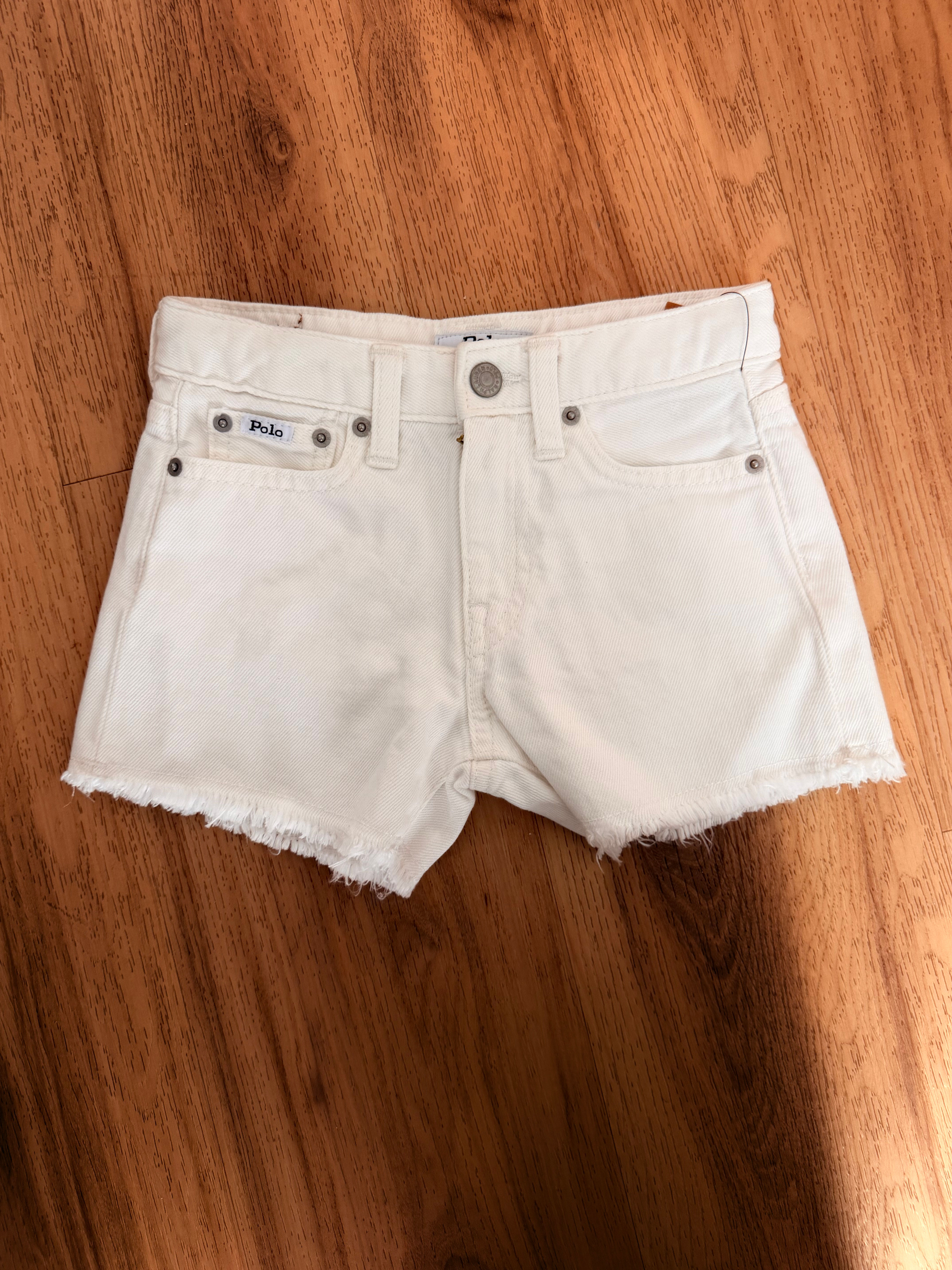 Polo Ralph Lauren Girls White Jean Shorts 
