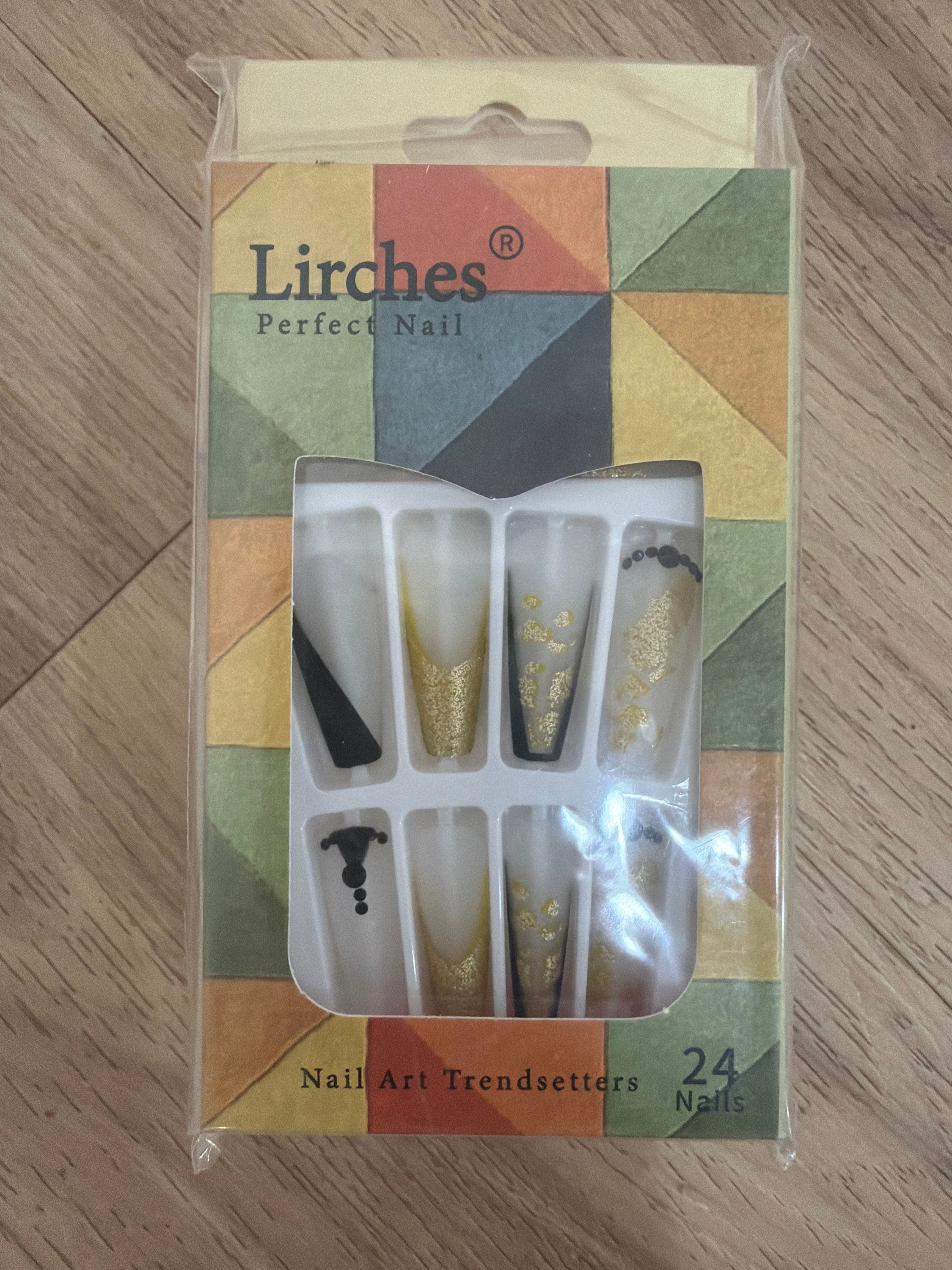 Lirches Perfect Nail - Black & Gold Design 