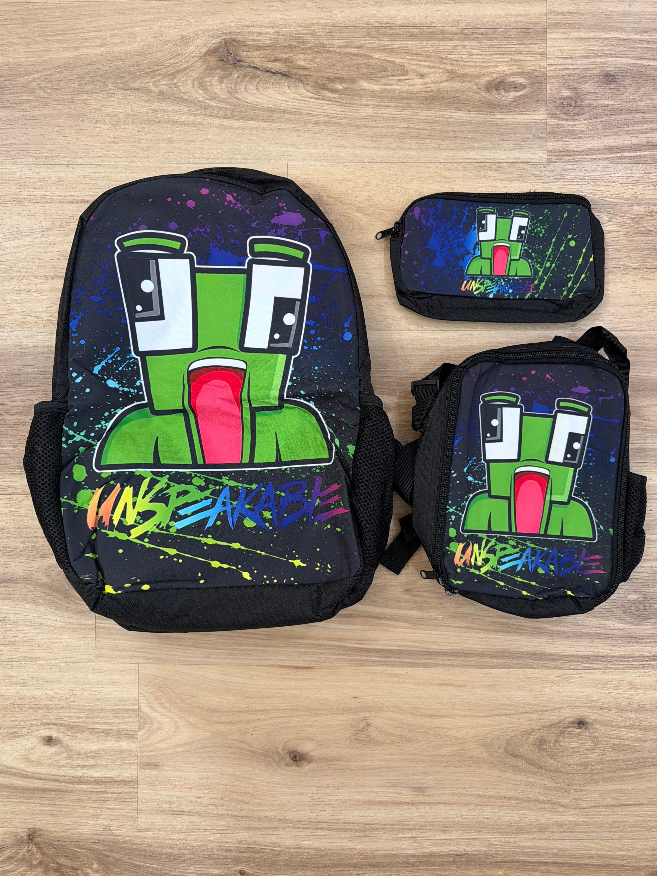 Unspeakable 3 Piece Backpack Bundle