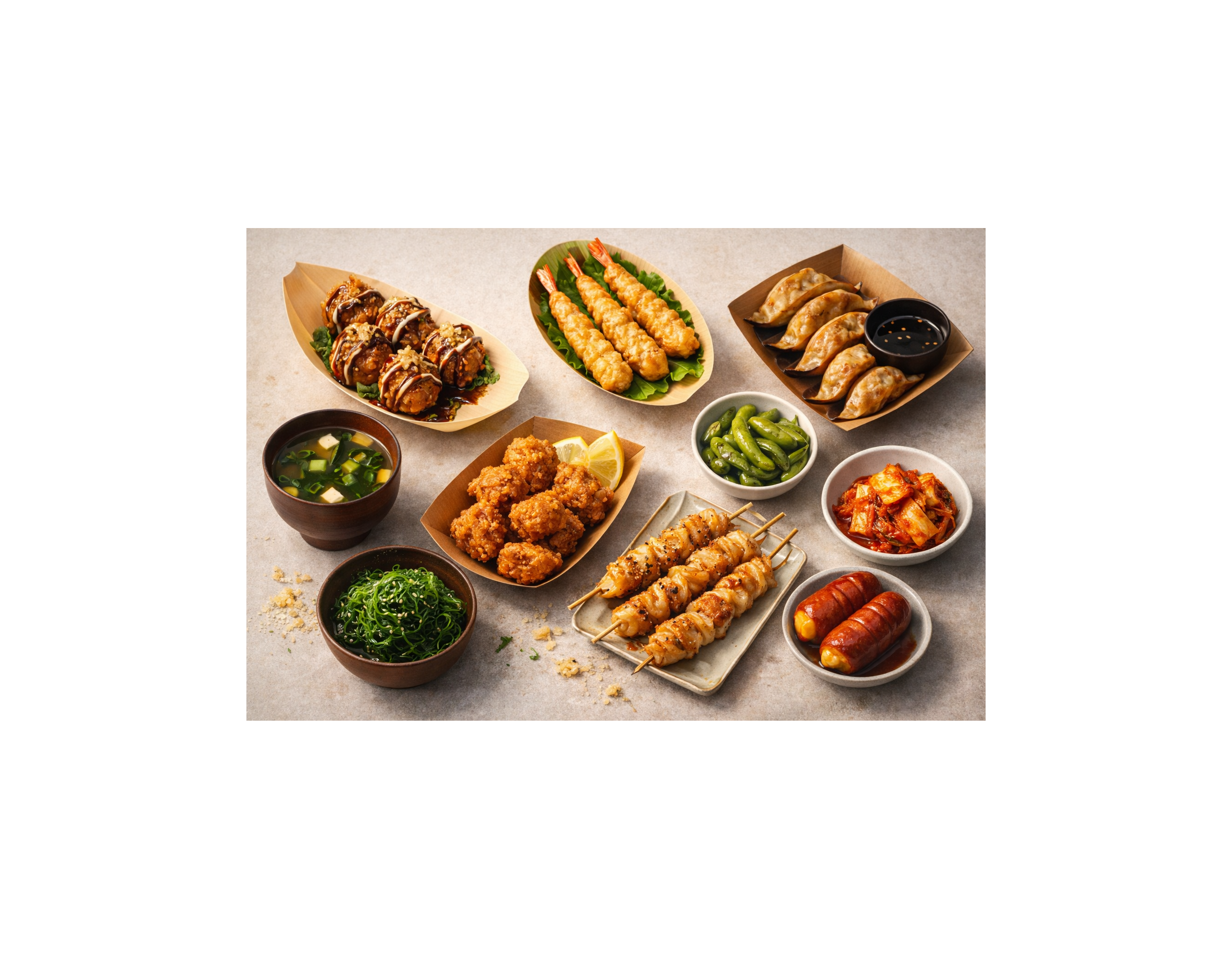 Arranged Food and Objects