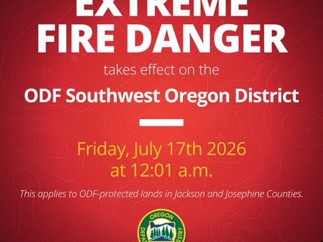 Fire Danger Level Increases to Extreme
