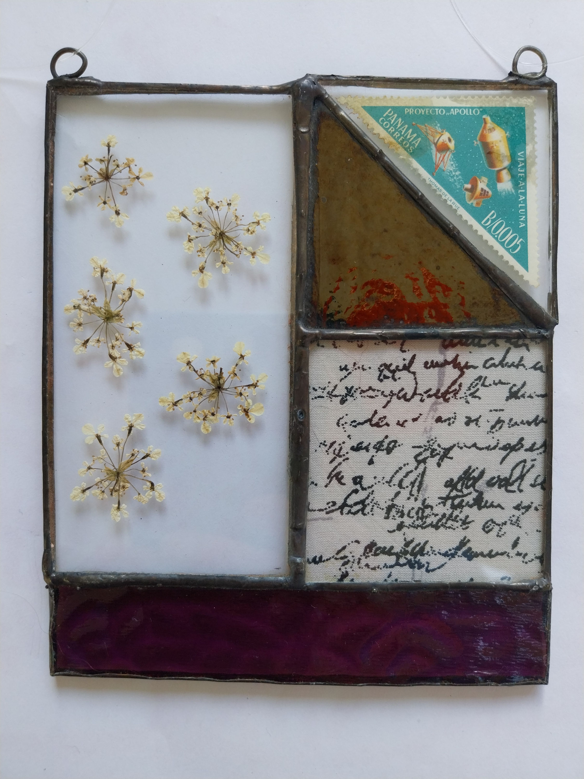 Panama - Collaged Glass Postcard