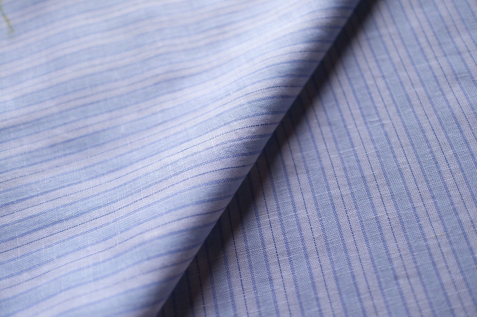 Vintage Blue Linen Stripes from Monti (1.6m)