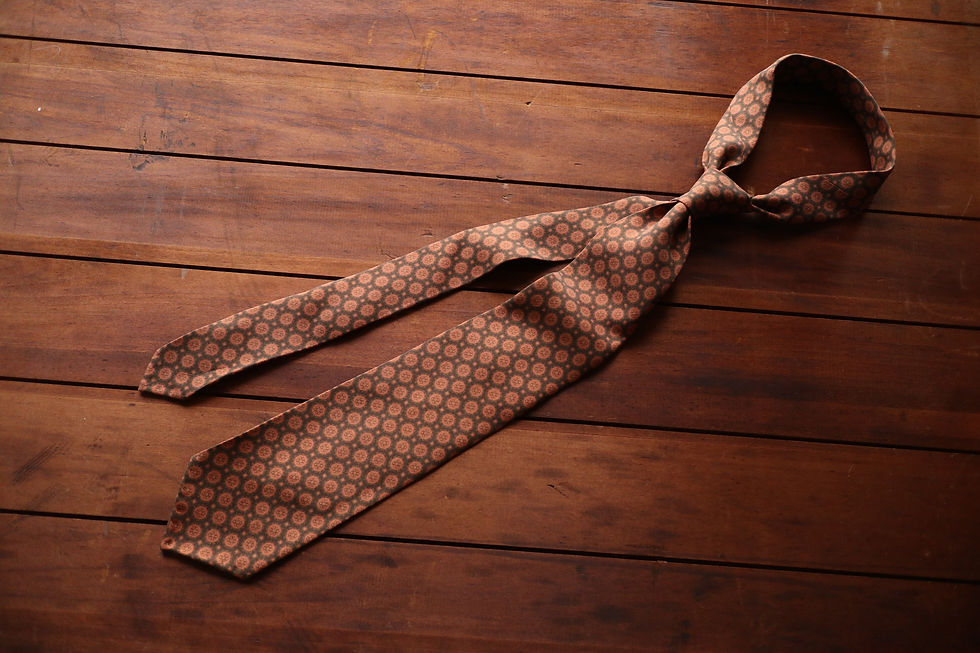 Thumbnail: Brown and Orange Silk Tie