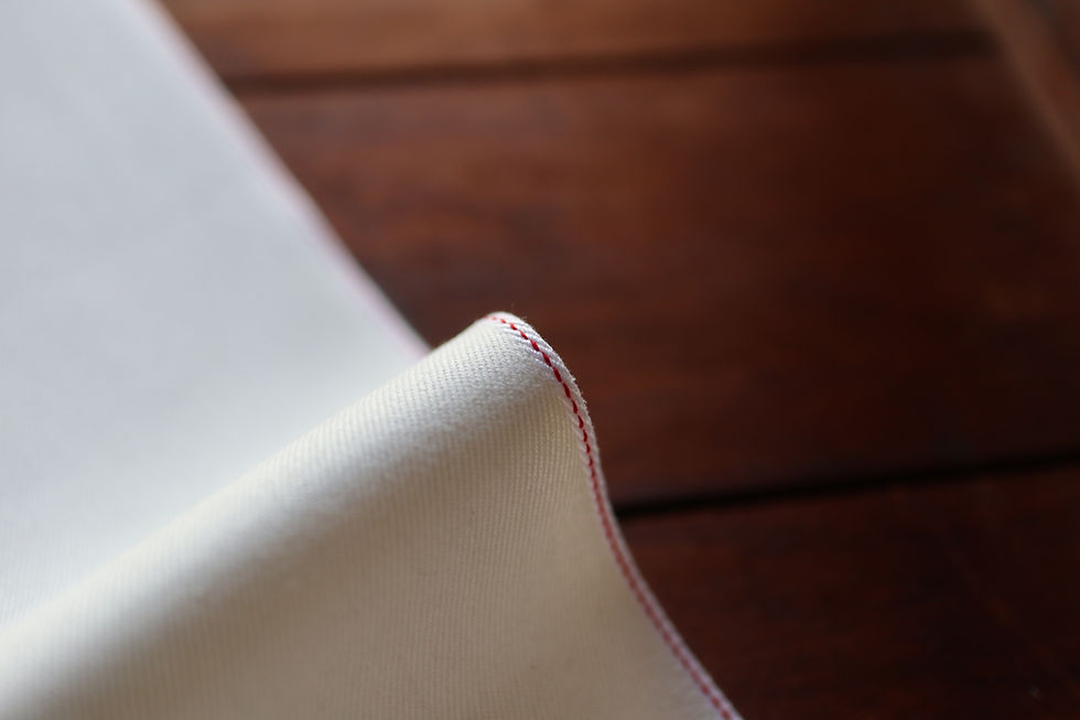 Thumbnail: Ecru White Denim