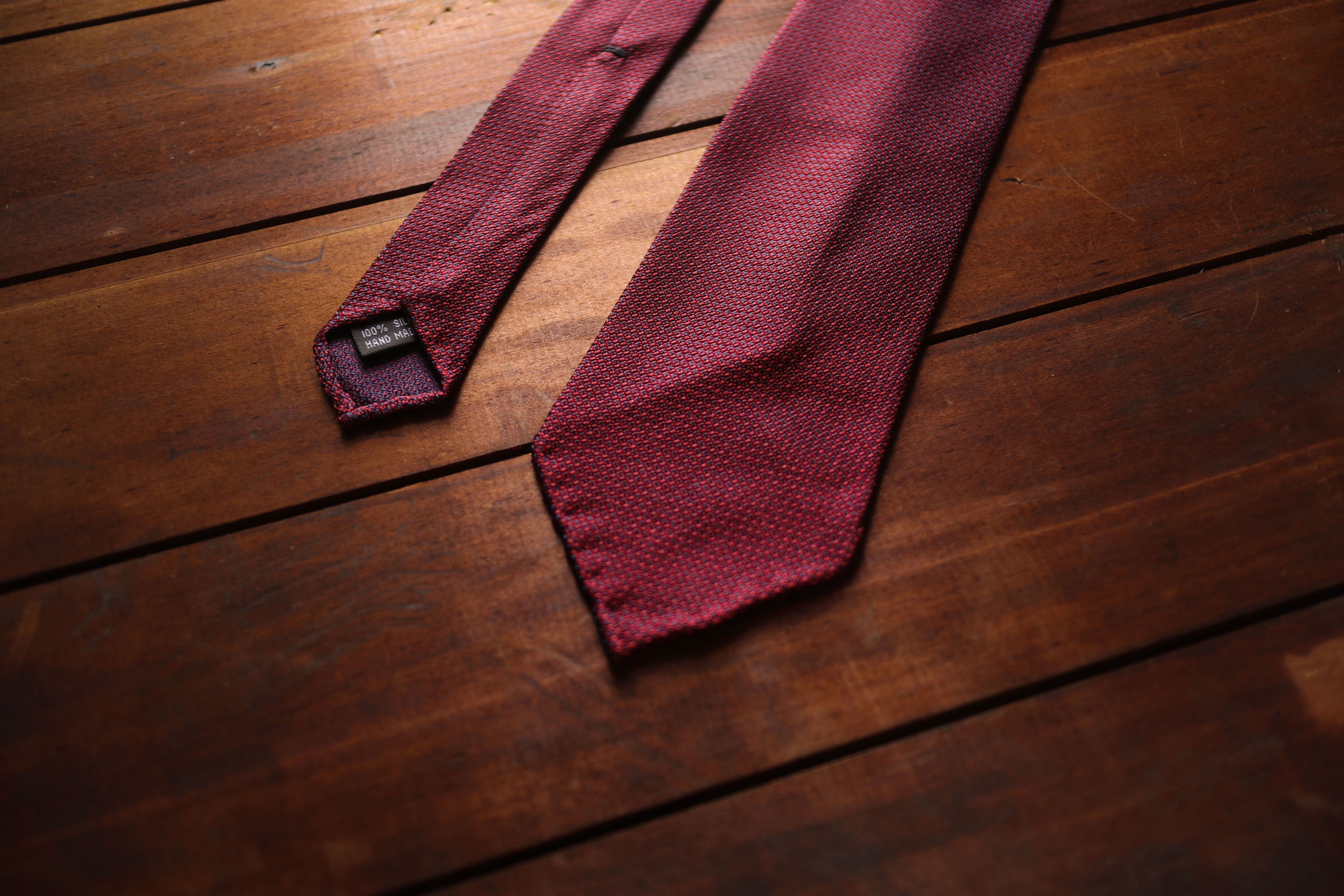 Maroon Grenadine Silk Tie