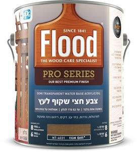 FLOOD פלאד צבע חצי שקוף לעץ מגוון