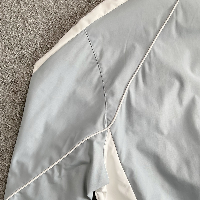 Thumbnail: Men's Color Block Track Suit Rhude Jacket Windbreaker Embroidery Pattern Drawstr