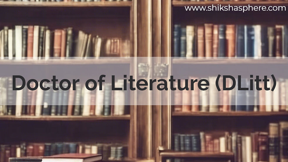 Doctor of Literature (DLitt)