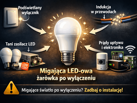 Dlaczego lampy LED migają po wyłączeniu? Najczęstsze przyczyny i kiedy warto sprawdzić instalację
