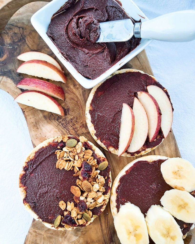 Chocolate Date Spread, chocolate spread, healthy nutella, refined sugar