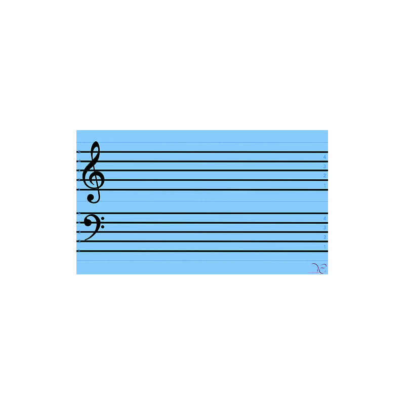 Miniature : tapis de solfege pour apprendre a lire la musique en cle de sol et en cle de fa simultanement. Methode de solfege redoutable