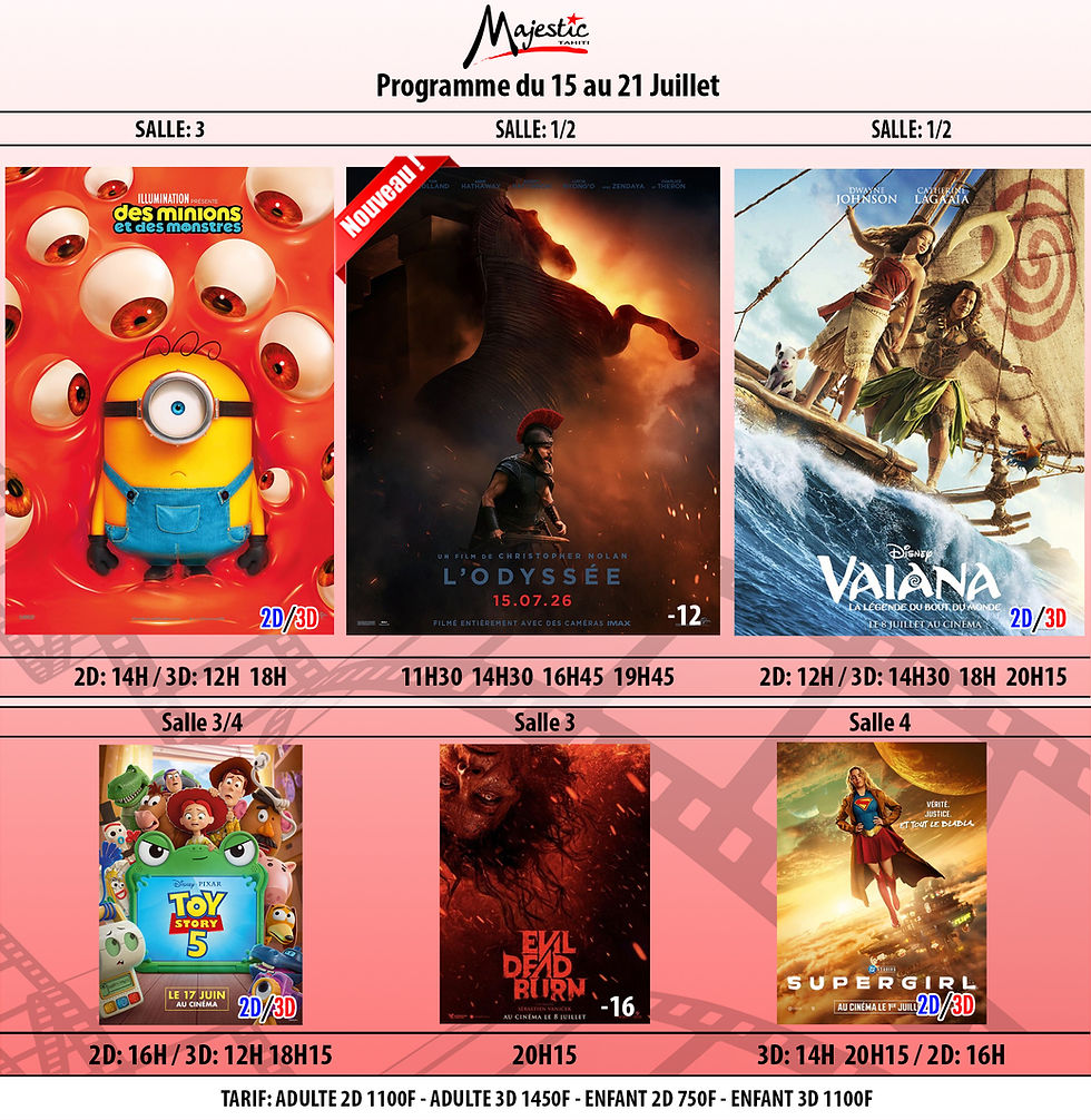 Programme du 15 au 21 Juillet