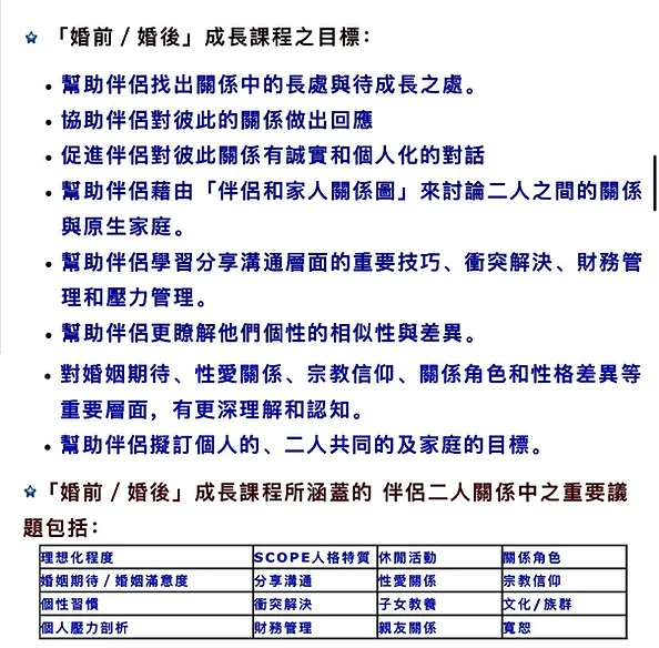 Prepare Enrich 婚前婚后測評協談 以琳靈糧堂elim Bolcc