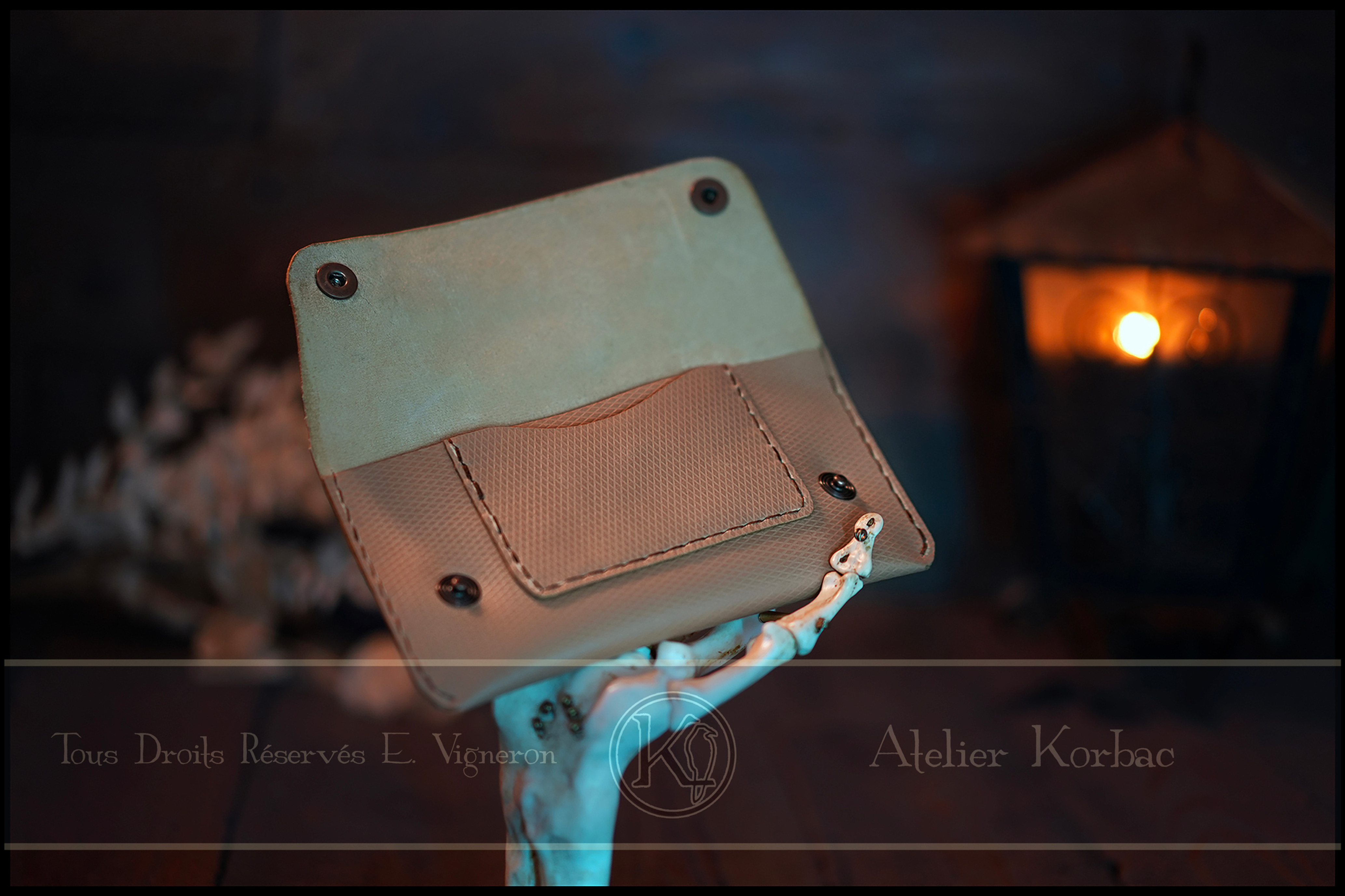 Petite Pochette Cuir Souple Upcyclé
