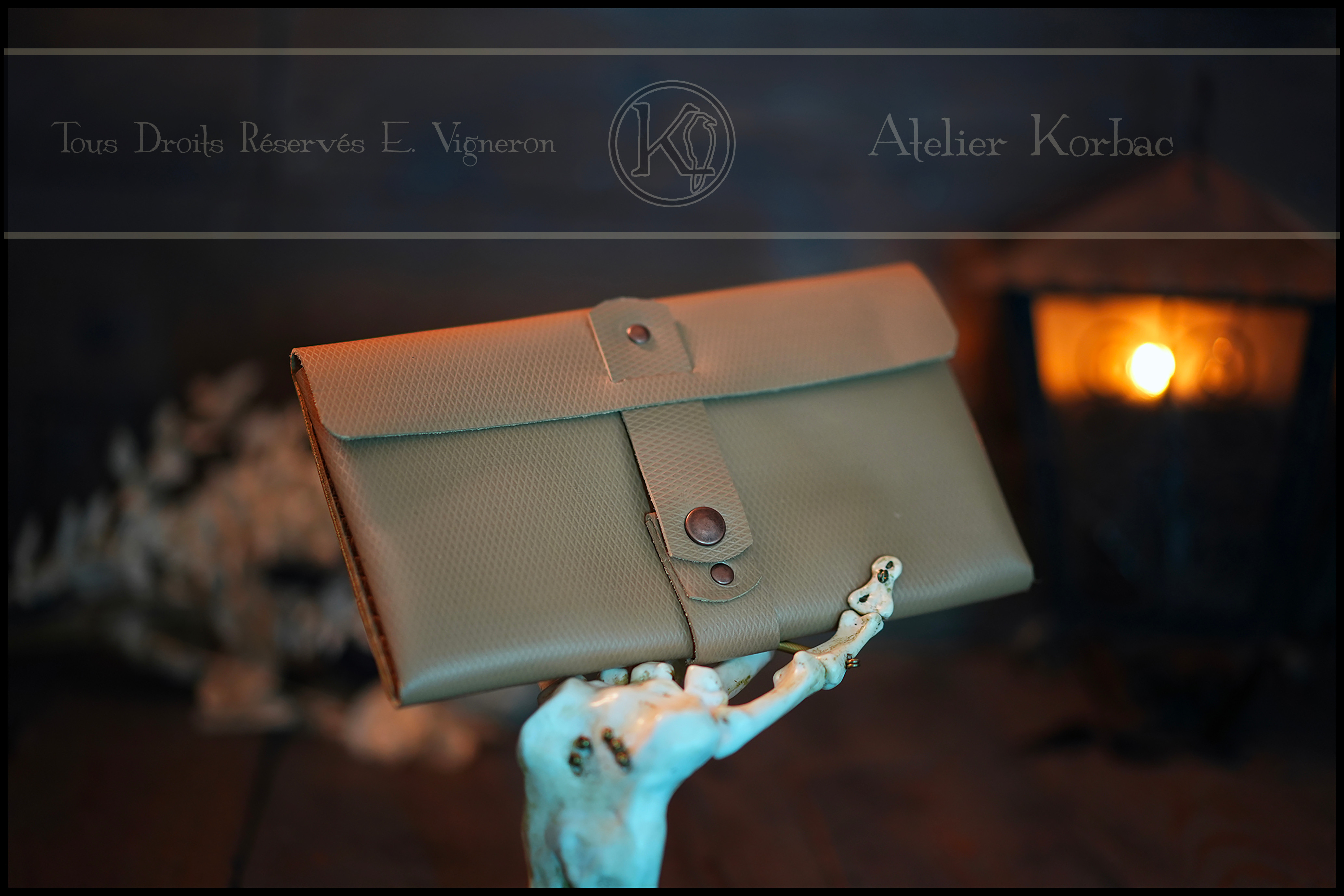 Pochette Grande Taille Cuir Souple Upcyclé