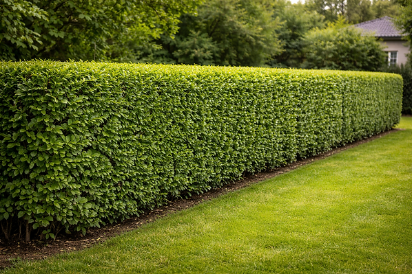 Vellet trimmet hekk i hagen.png