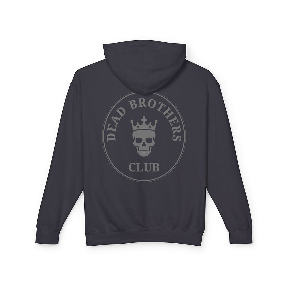 Thumbnail: Dead Brothers Club Pullover Hoodie, Death Grief Loss Gift, Lightweight, Dark