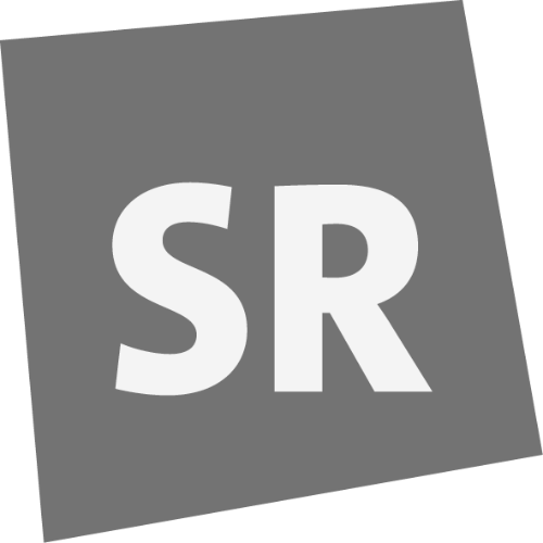 SR Logo auf grauem Hintergrund