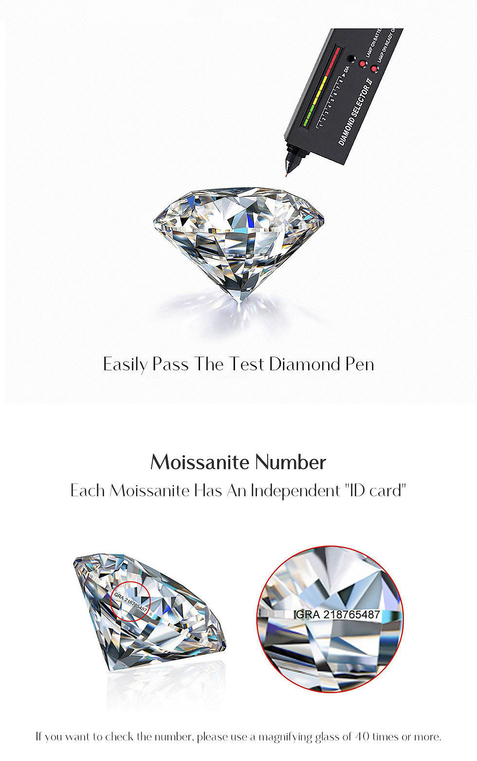 Thumbnail: 925 silver ring with moissanite.