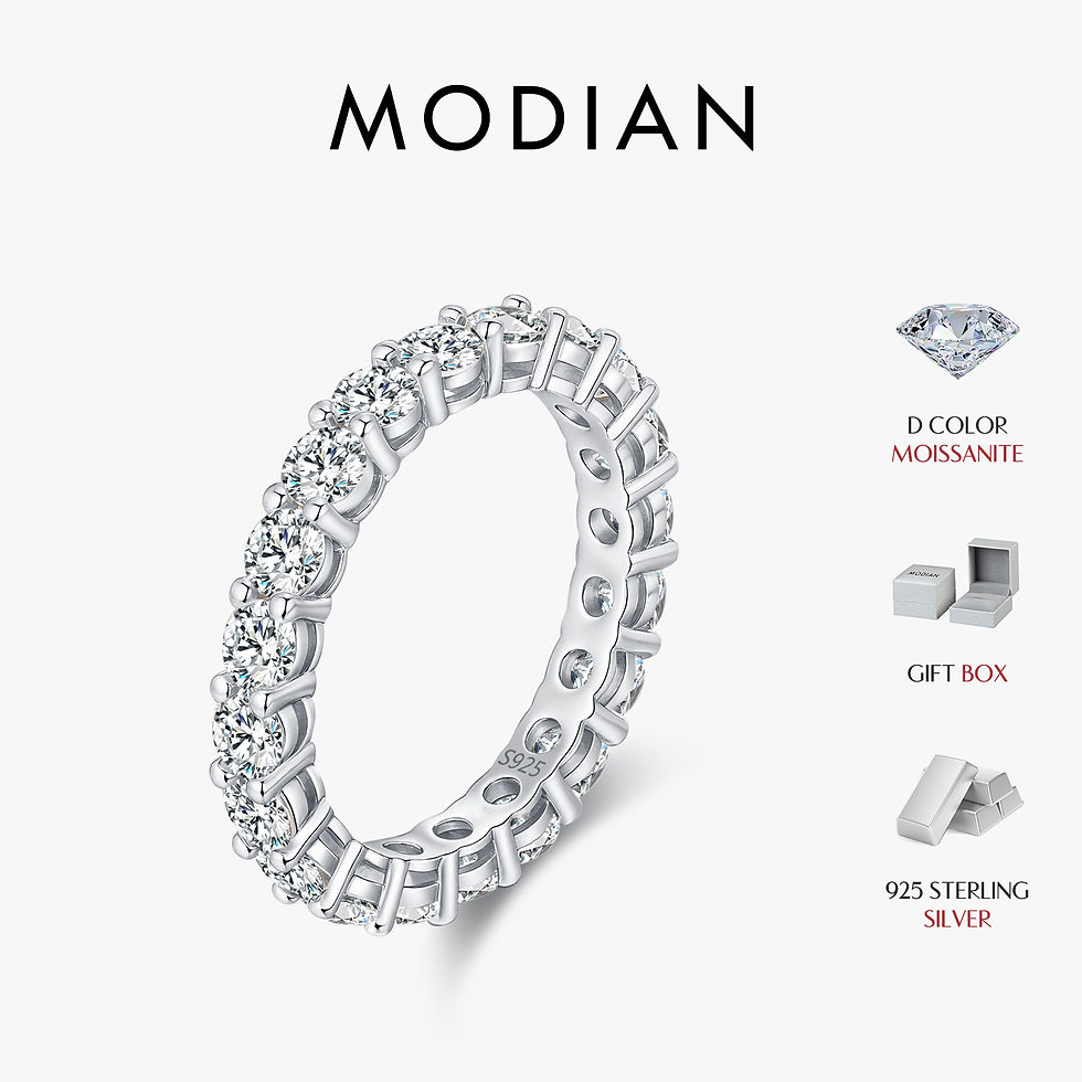 Thumbnail: 925 silver ring with moissanite.
