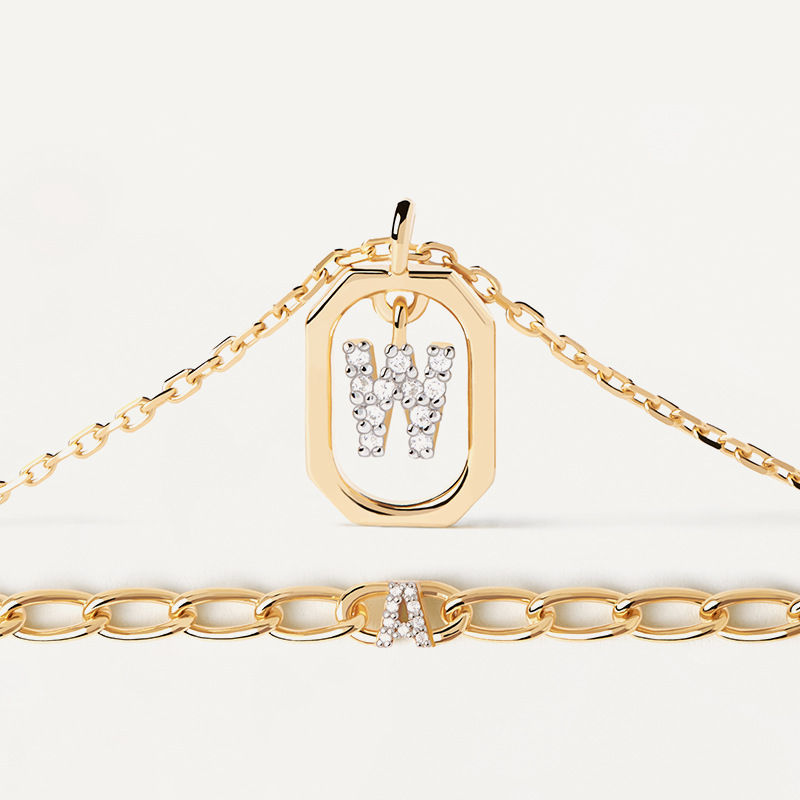 Thumbnail: New necklace with a letter in 925 sterling silver, personalized and