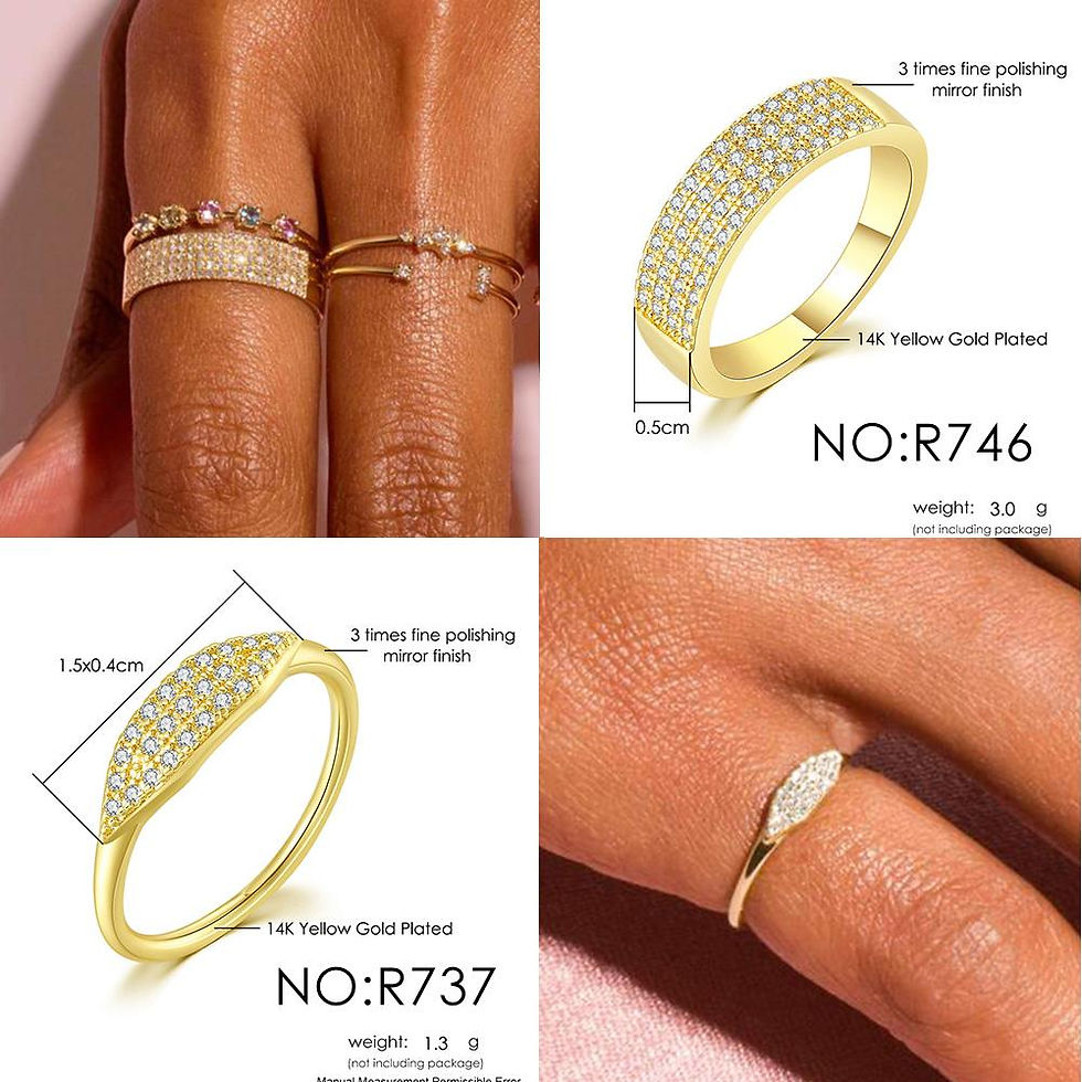 Thumbnail: Minimalist DEBORAH ring with cubic zirconia and crystal in a gold tone