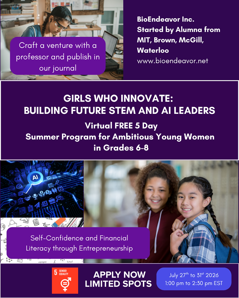Girls Who Innovate: Middle School Girls Solving Canada's Challenges