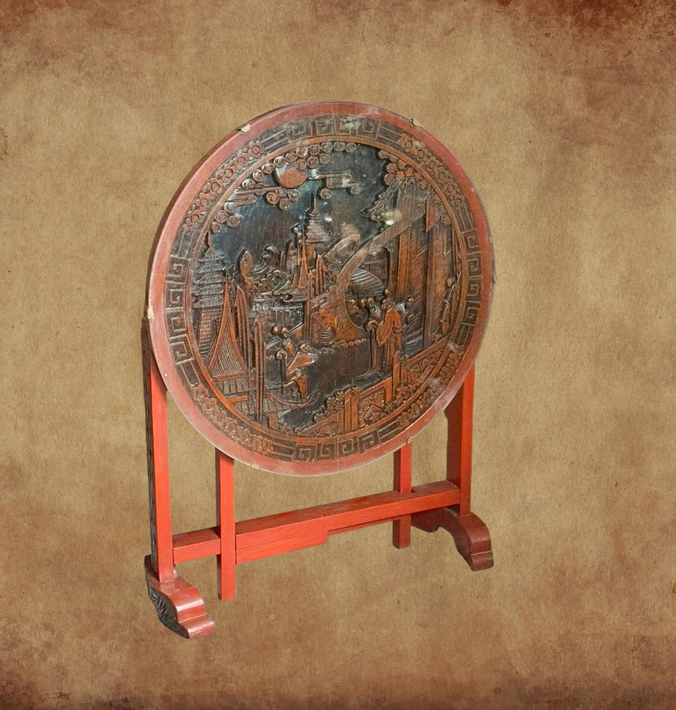 Chinese Carved Folding Table