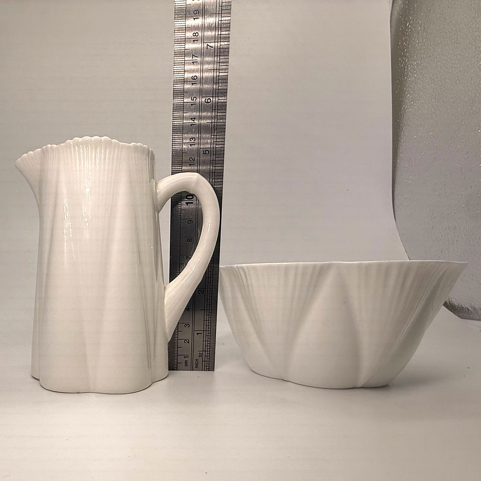 Thumbnail: Shelley Dainty White Coffee Set – 6 Demitasse Trios, Coffee Pot & Serving Pieces