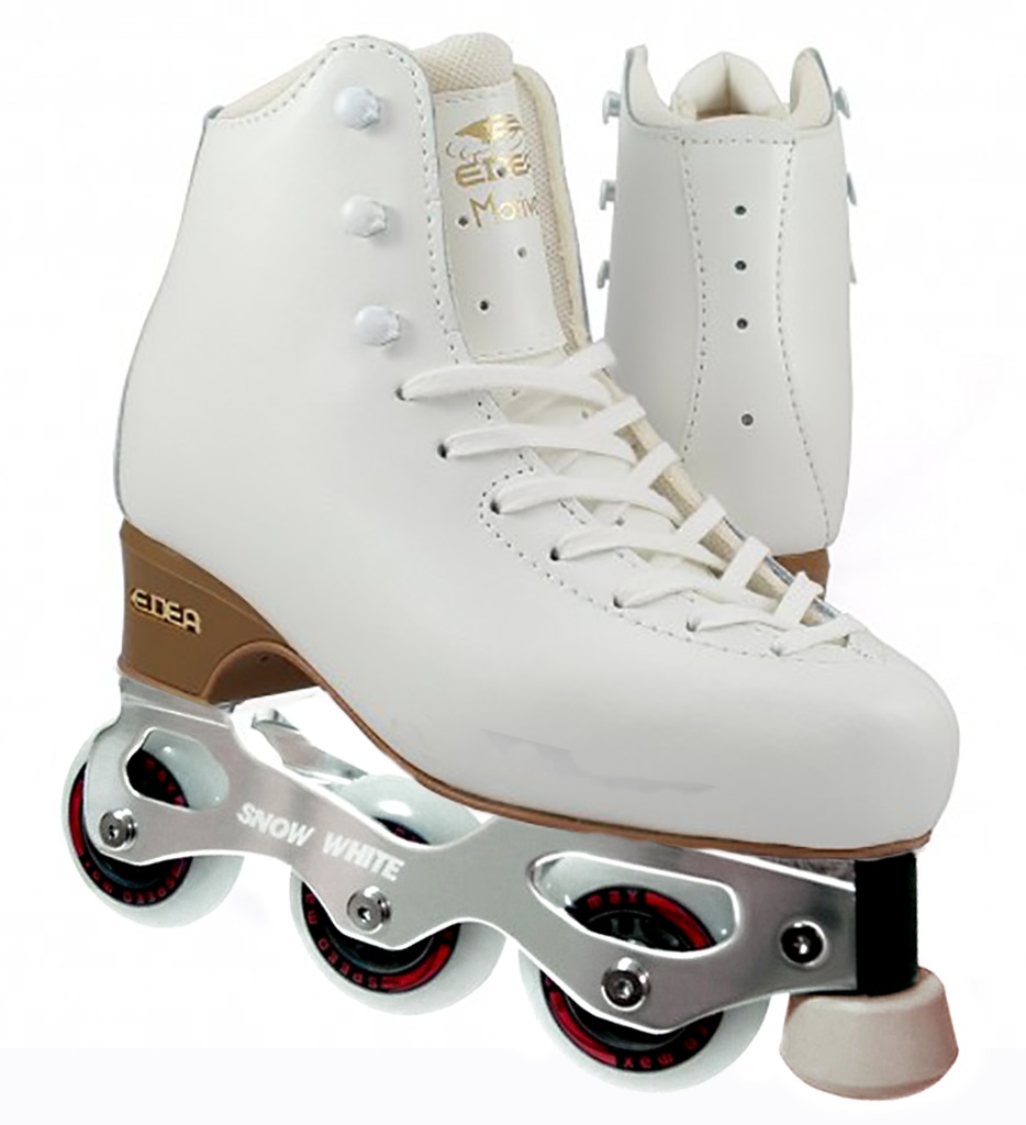 White inline roller skates