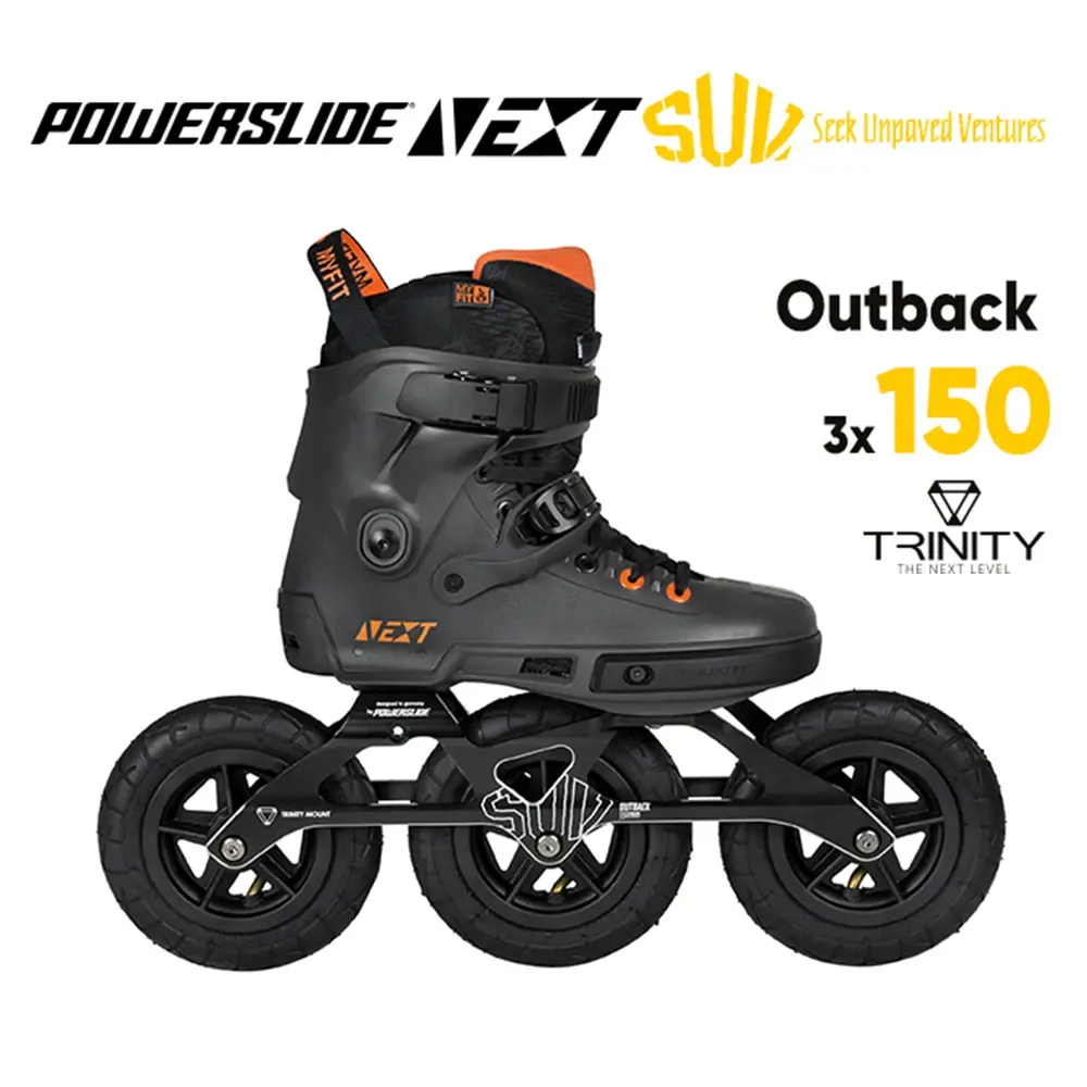 100% Original Powerslide NEXT SUV Inline Skates 2x150 or 3x150mm Off-Road Skates