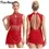 Thumbnail: Women's Sleeveless Figure Skating Performance Dress with Rhinestone Applique