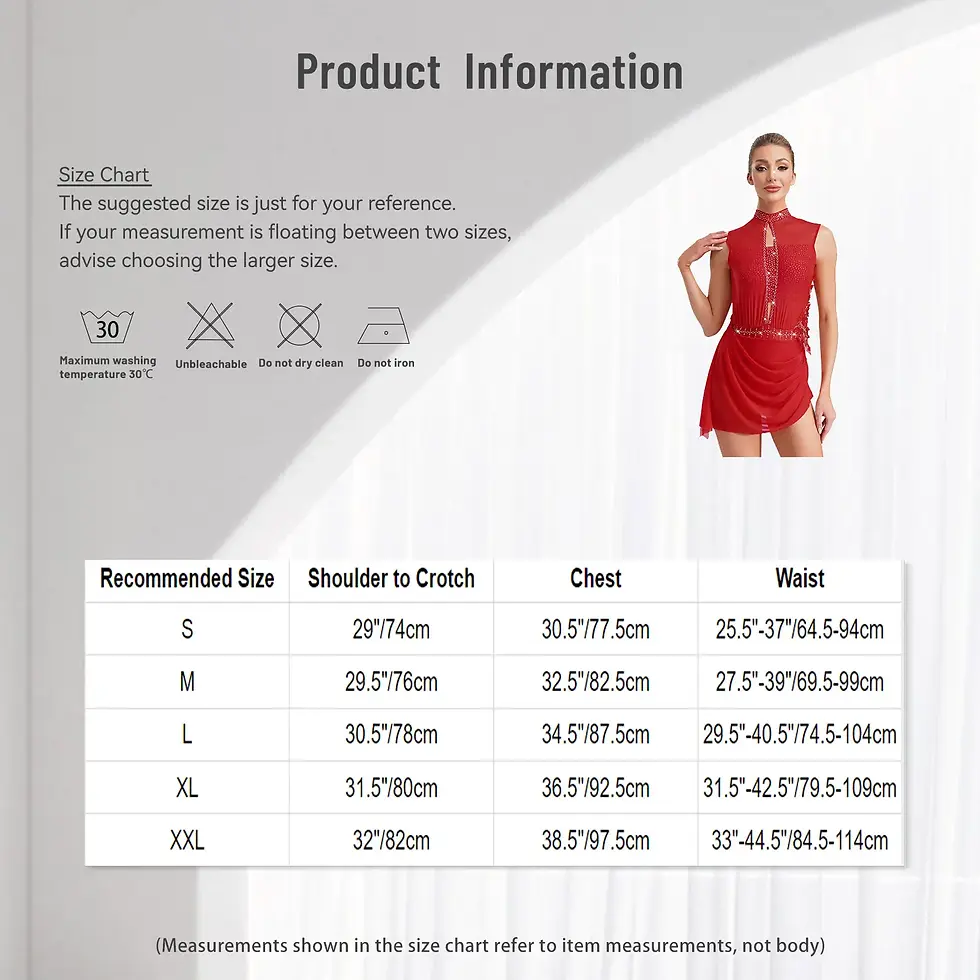 Thumbnail: Women's Sleeveless Figure Skating Performance Dress with Rhinestone Applique