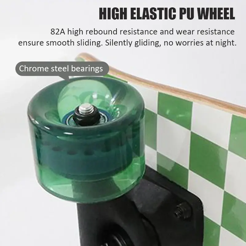 Thumbnail: Portable Mini Skateboard 19 Inch Maple Drift Cruiser Kids Adults Beginners