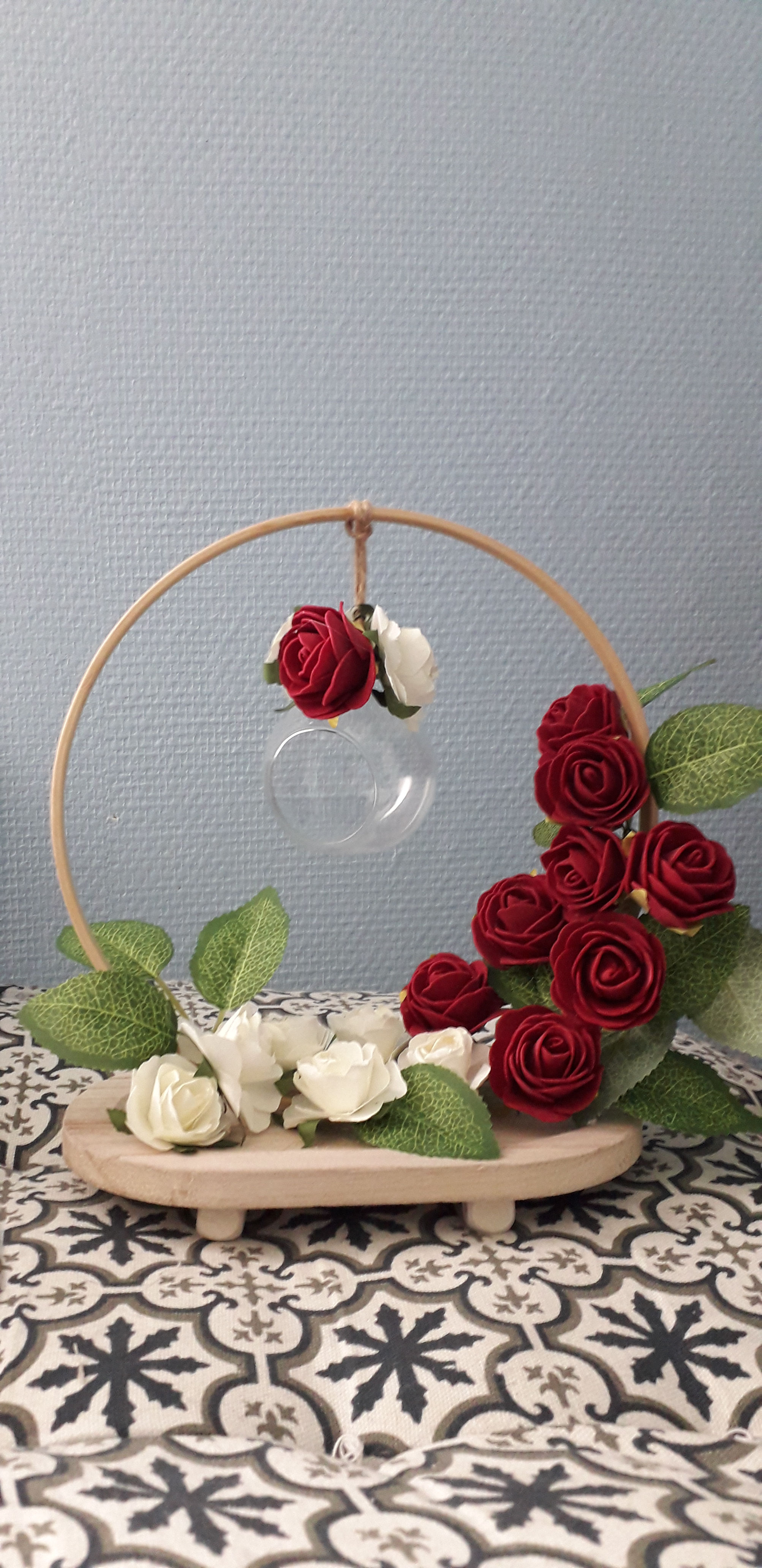  Décoration Roses et photophore