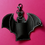 Thumbnail: Bat chapstick holder, popper closing, with keyring and lobster clasp, two styles