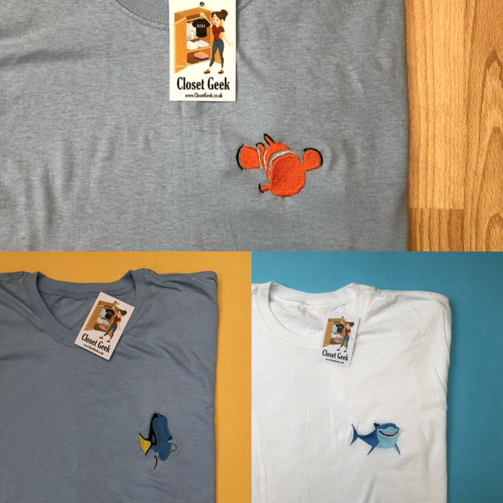 Nemo, Dory and Bruce inspired designs