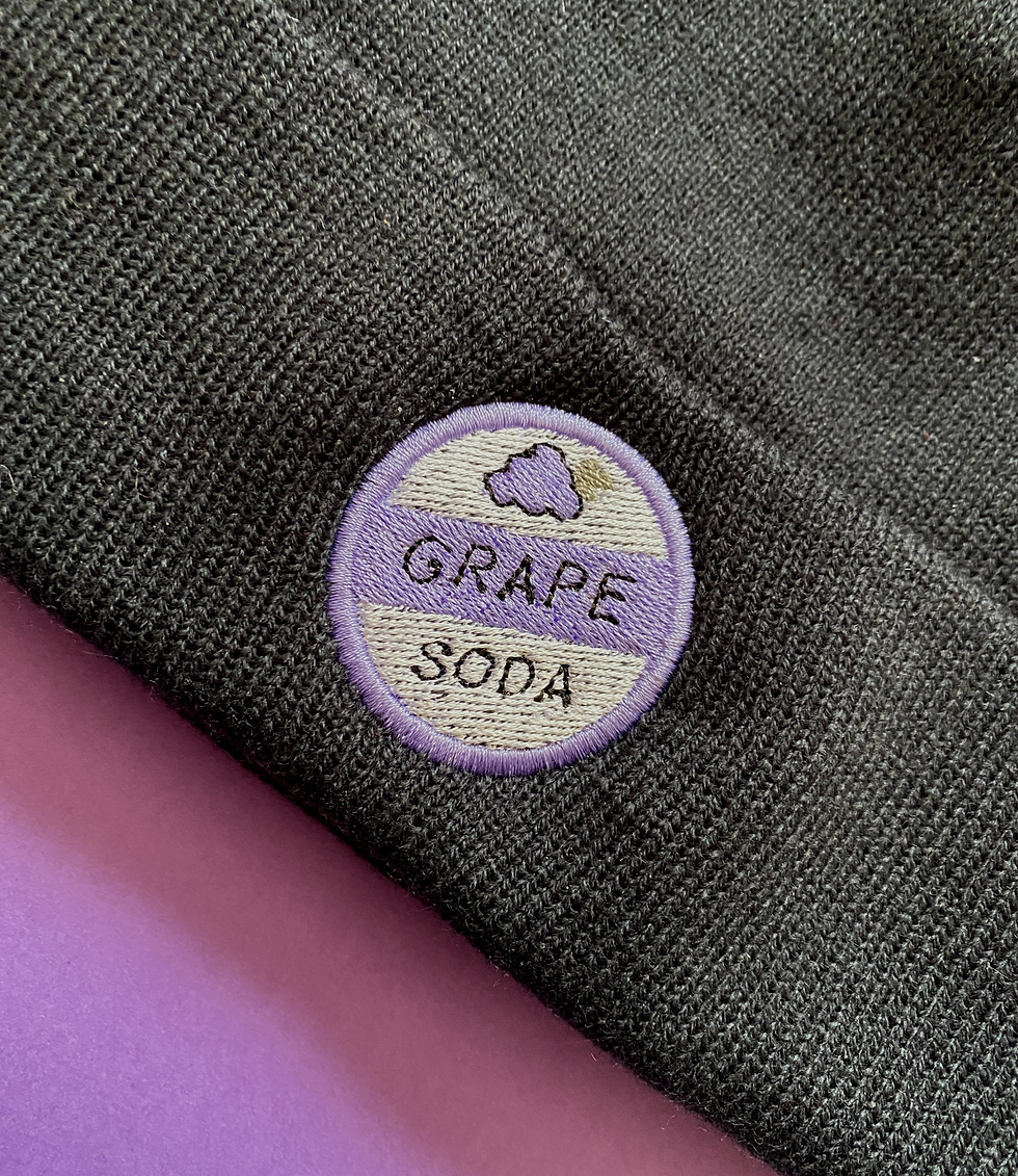 Thumbnail: Grape Soda badge design - adult beanie